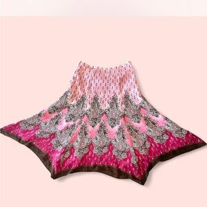 Emma James Pink Skirt with Brown Accents